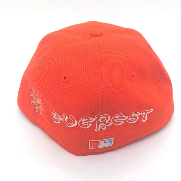 SAN DIEGO PADRES 1998 WORLD SERIES ORANGE ICY BLUE BRIM NEW ERA FITTED HAT 7 1/4 - Picture 3 of 9